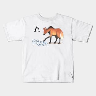 M is for Maned Wolf Kids T-Shirt